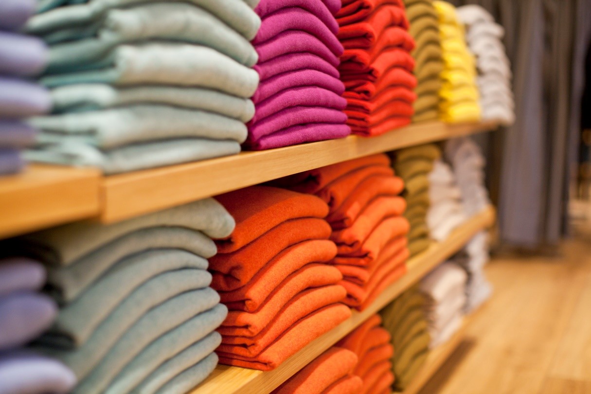 clothes organised for upcycling