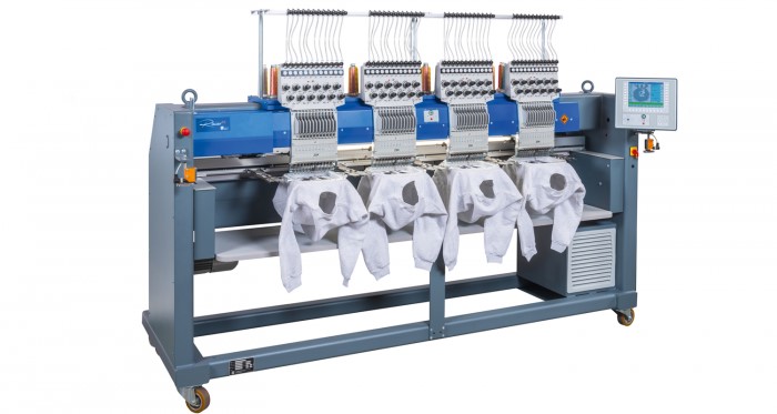embroidery machine in action