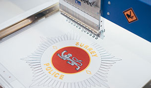 Flat embroidery